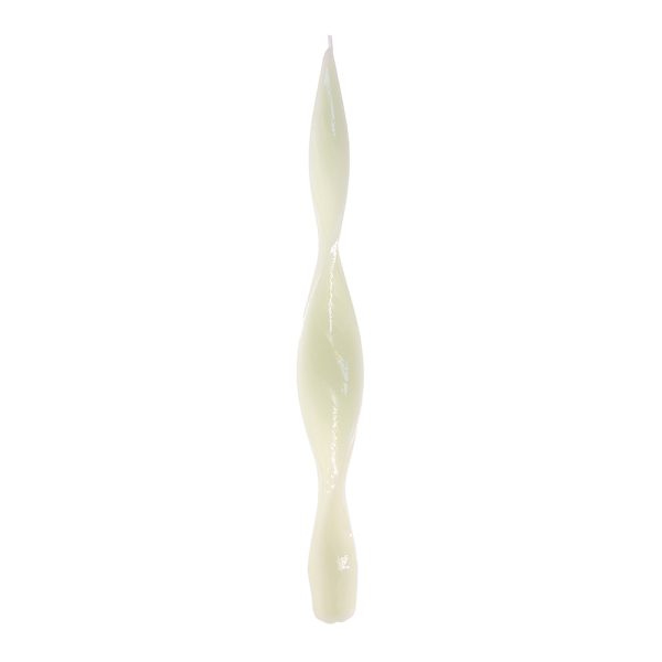 Silent White Shiny Spiral Candle