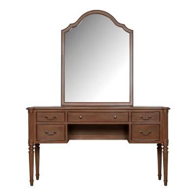 Krissa Vanity and Stool - Light Cherry