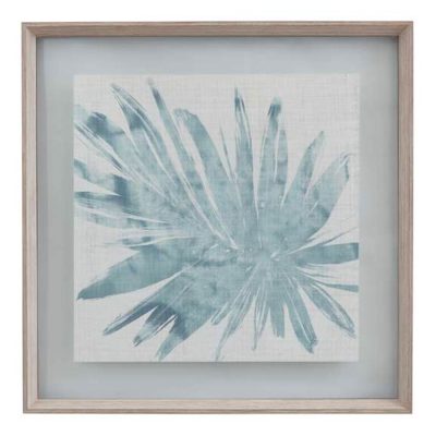 Burlap Ocean Palm II Framed Print