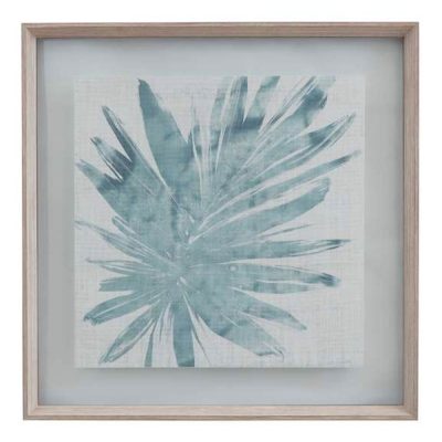 Burlap Ocean Palm III Framed Print