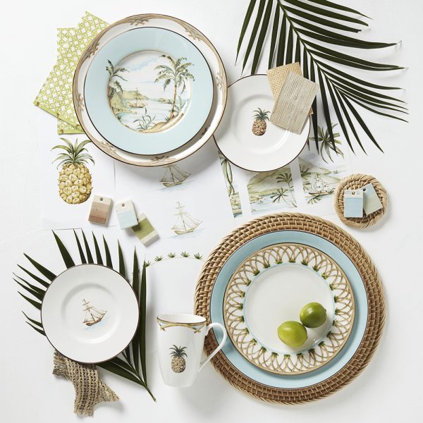 24cm British Colonial Bamboo Accent Plate - Image 5