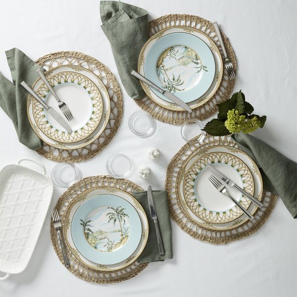 24cm British Colonial Bamboo Accent Plate - Image 4