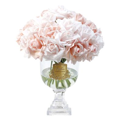 Versailles Rose Bouquet - Mixed Pink and Silver Badge