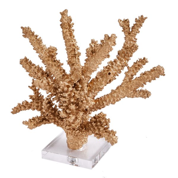 Gold Coral Sculpture - Image 2