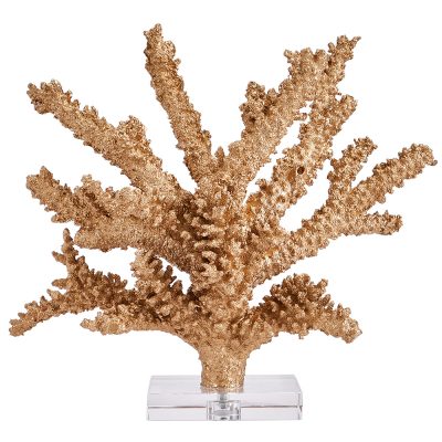 Gold Coral Sculpture