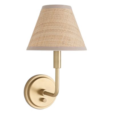 Polly Sconce Single - Rattan Shade