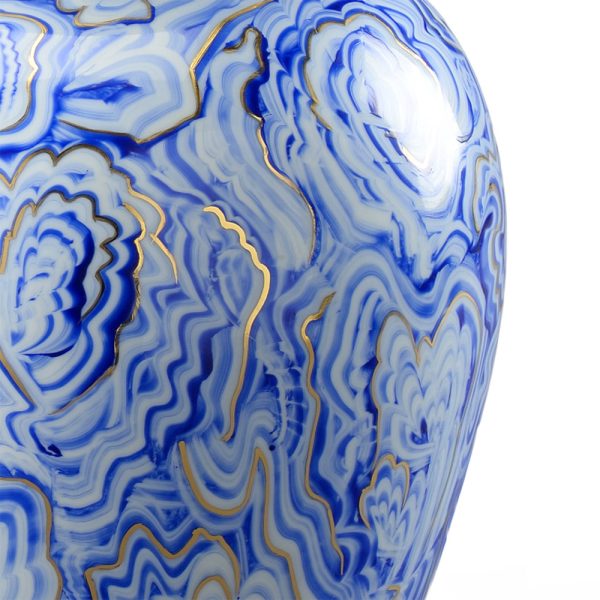 Marbleized Covered Urn - Image 2