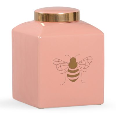 Bee Gracious Ginger Jar - Coral