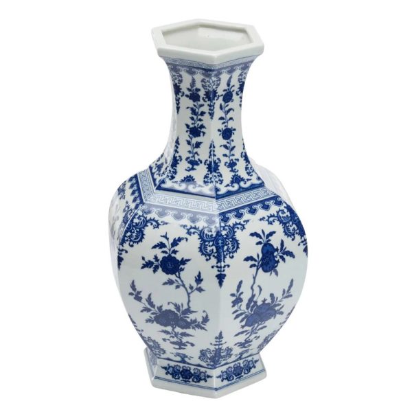 Dynasty Blue and White Flower Vase - Image 2