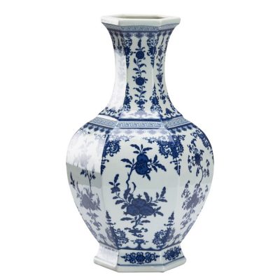 Dynasty Blue and White Flower Vase