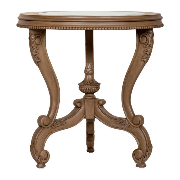 Viv Glass Top Round Side Table