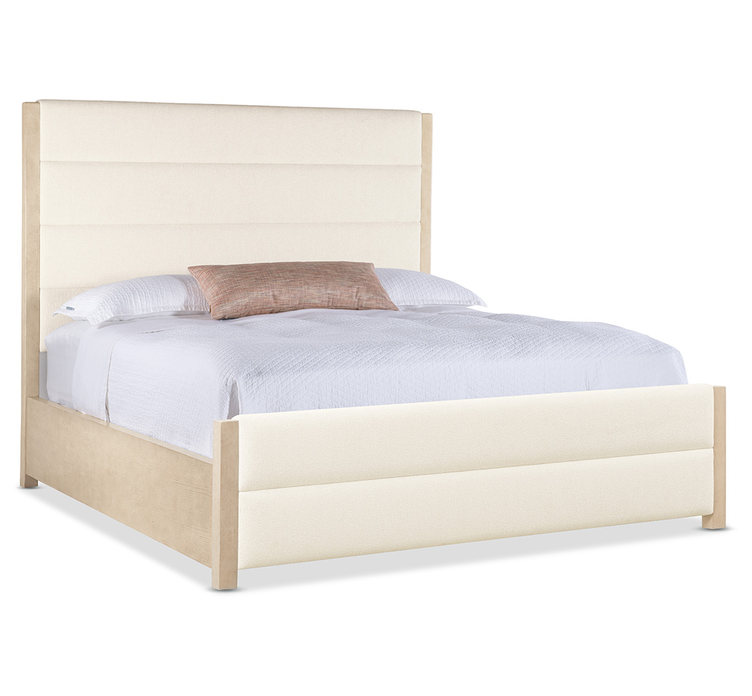 Westwood King Upholstered Bed in Wood Footboard