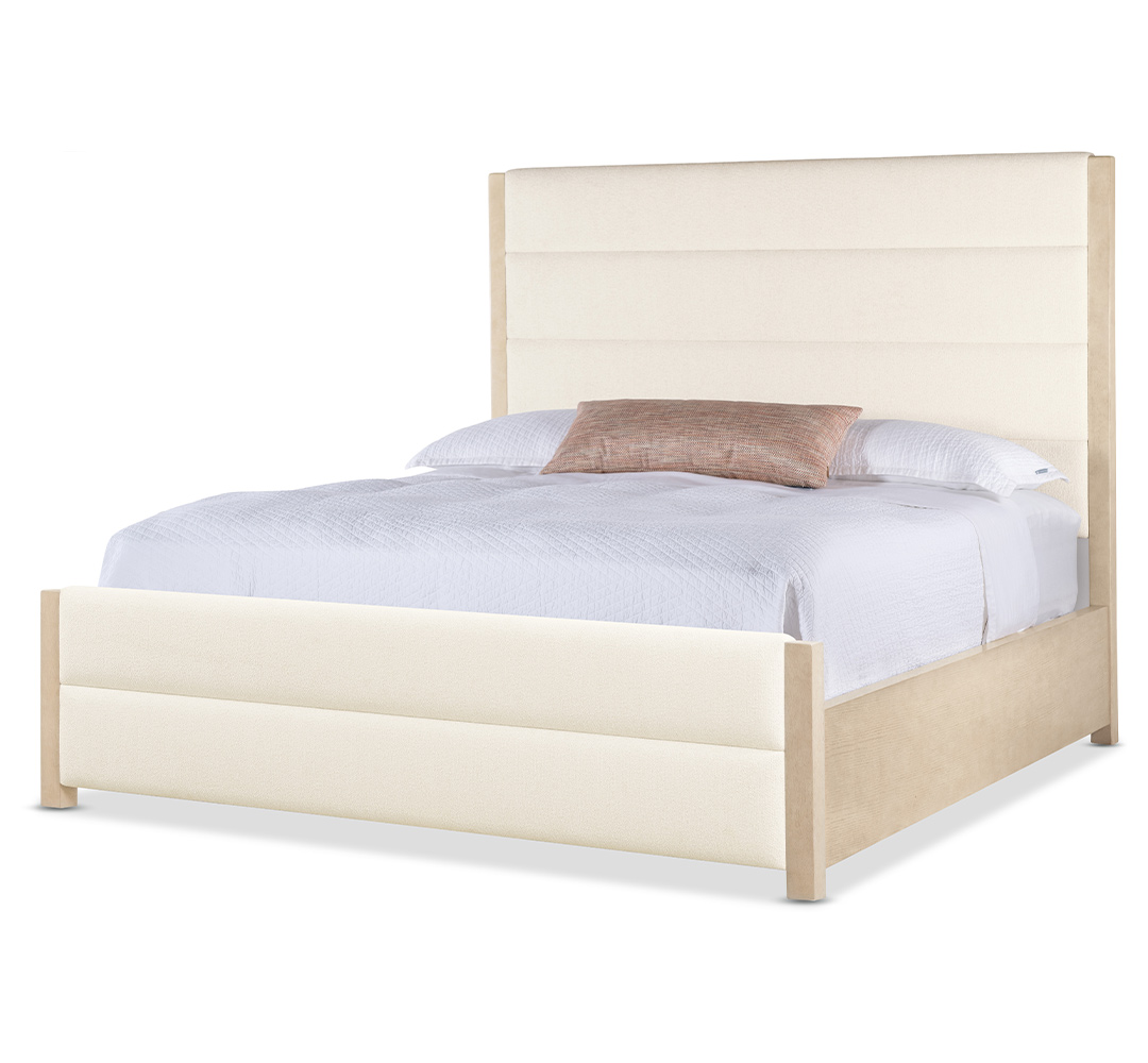 Westwood King Upholstered Bed in Wood Footboard - Image 3